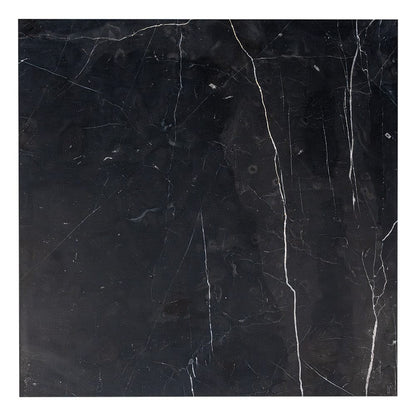 Black, Carrara T Honed Checkerboard Pattern Marble Tile