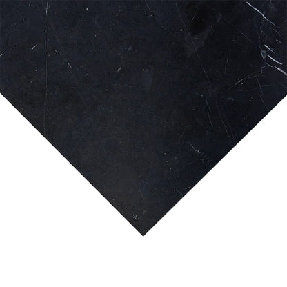 Black, Carrara T Honed Checkerboard Pattern Marble Tile