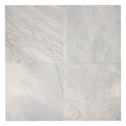 Black, Carrara T Honed Checkerboard Pattern Marble Tile
