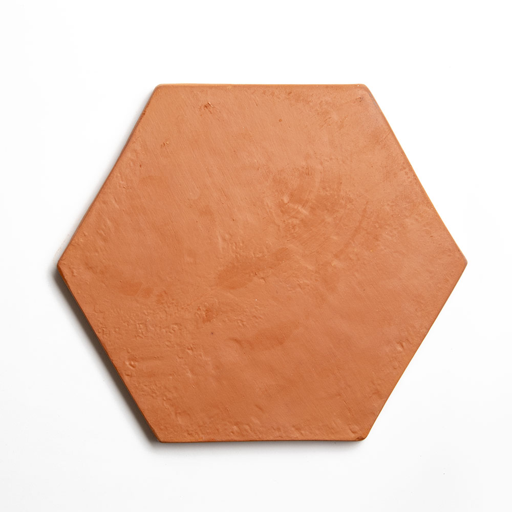 Sunrise Natural Hand Pressed Hexagon 8 Terracotta Tile