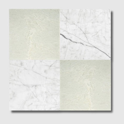Italian Carrara, Ming Green Polished Checkerboard Pattern Marble Tile
