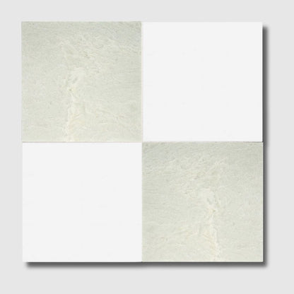 Ming Green, Thassos Extra Polished Checkerboard Pattern Marble Tile
