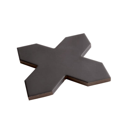 Graphite Black 5x5 Matte Cross Porcelain Tile (34 pack, 5.31 sq ft/case)