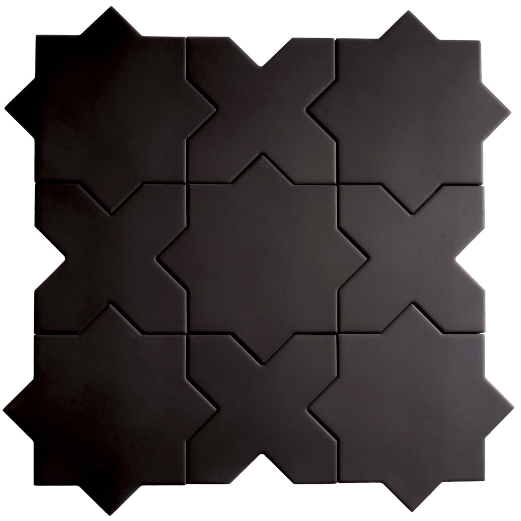 Graphite Black 5x5 Matte Cross Porcelain Tile (34 pack, 5.31 sq ft/case)