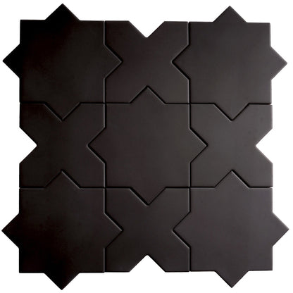 Graphite Black 5x5 Matte Cross Porcelain Tile (34 pack, 5.31 sq ft/case) - Sample