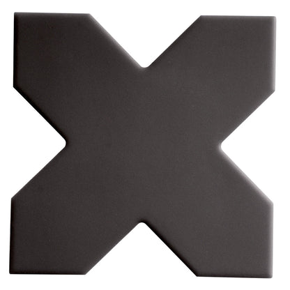 Graphite Black 5x5 Matte Cross Porcelain Tile (34 pack, 5.31 sq ft/case)