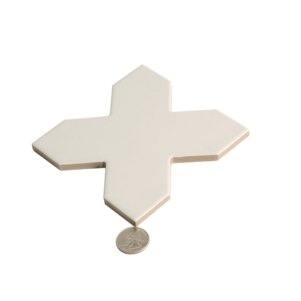 Light Gray 5x5 Matte Cross Porcelain Tile (34 pack, 5.31 sq ft/case)