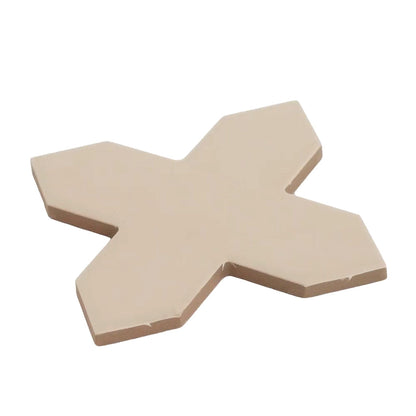 Ecru Taupe 5x5 Matte Cross Porcelain Tile (34 pack, 5.31 sq ft/case) - Sample