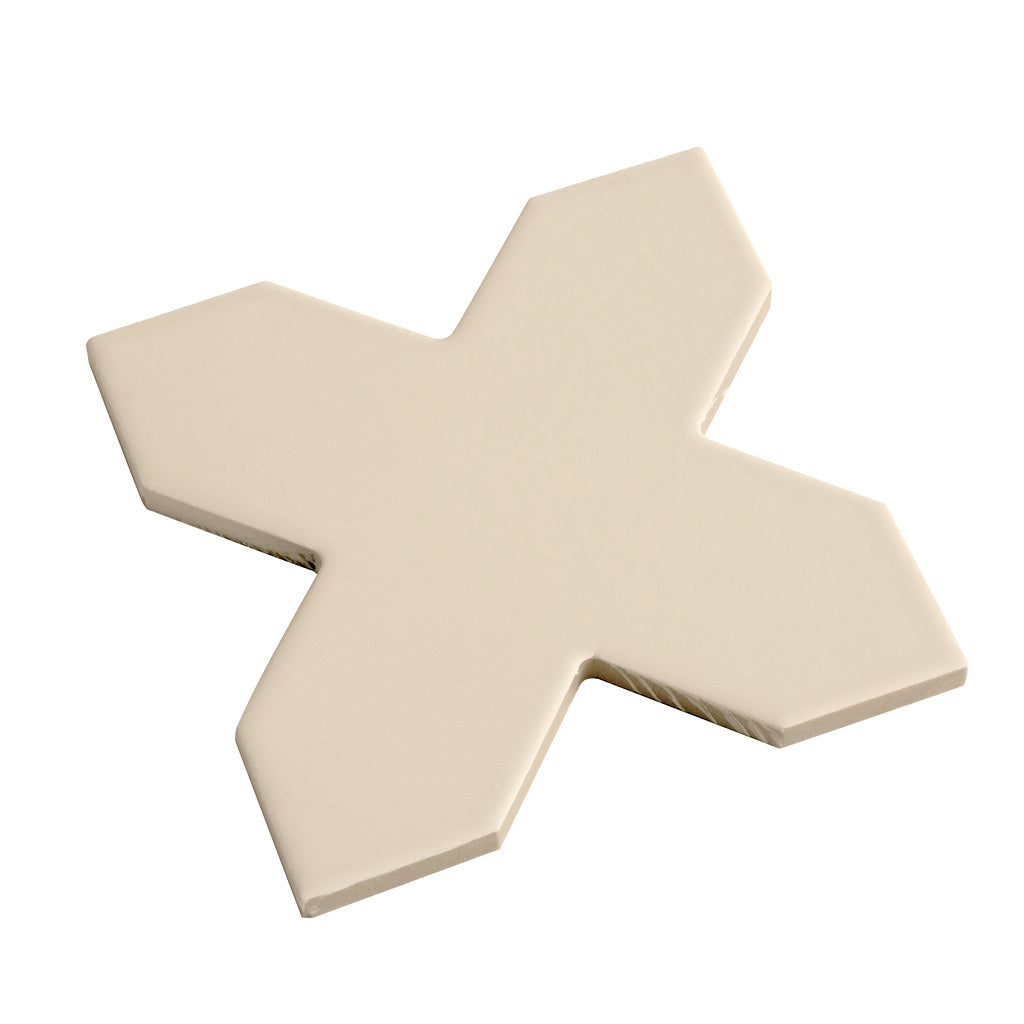 Ecru Taupe 5x5 Matte Cross Porcelain Tile (34 pack, 5.31 sq ft/case) - Sample