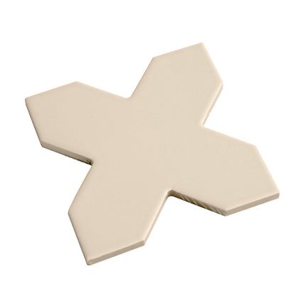 Ecru Taupe 5x5 Matte Cross Porcelain Tile (34 pack, 5.31 sq ft/case) - Sample