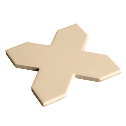 Ecru Taupe 5x5 Matte Cross Porcelain Tile (34 pack, 5.31 sq ft/case)