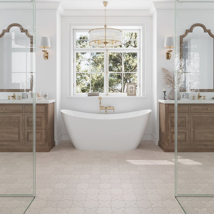Ecru Taupe 7x7 Matte Star Porcelain Tile (34 pack, 5.31 sq ft/case)