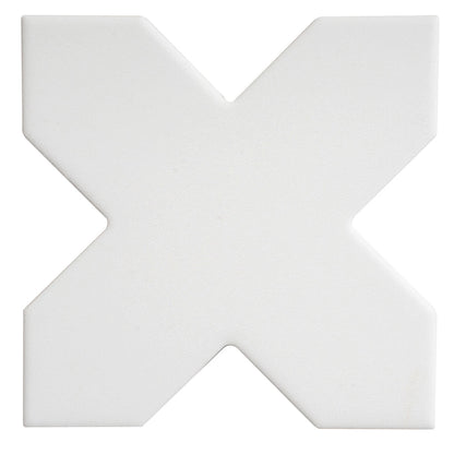 Pure White 5x5 Matte Cross Porcelain Tile (34 pack, 5.31 sq ft/case)