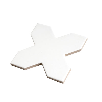 Pure White 5x5 Matte Cross Porcelain Tile (34 pack, 5.31 sq ft/case) - Sample