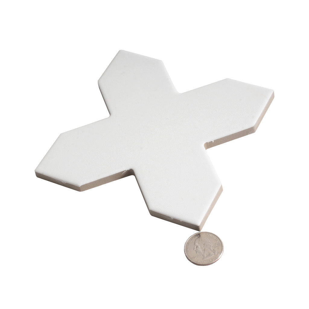 Pure White 5x5 Matte Cross Porcelain Tile (34 pack, 5.31 sq ft/case)
