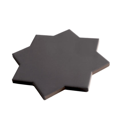 Graphite Black 7x7 Matte Star Porcelain Tile (34 pack, 5.31 sq ft/case)