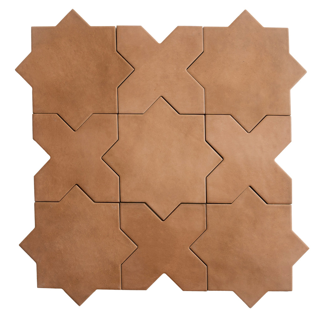 Terracotta 7x7 Matte Star Porcelain Tile (34 pack, 5.31 sq ft/case) - Sample