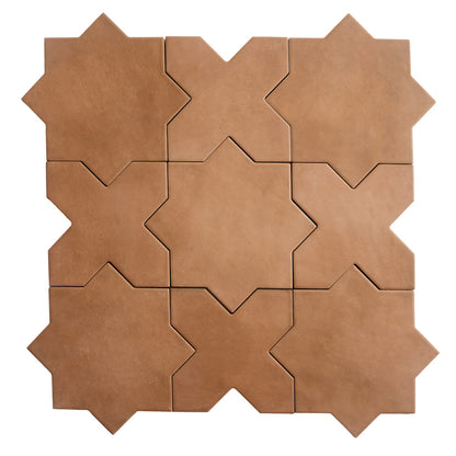Terracotta 7x7 Matte Star Porcelain Tile (34 pack, 5.31 sq ft/case) - Sample