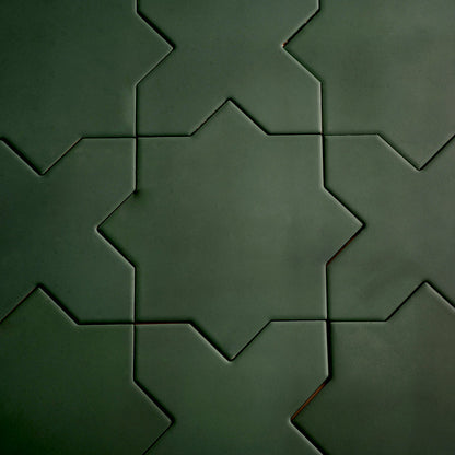 Sage Green 7x7 Matte Star Porcelain Tile (34 pack, 5.31 sq ft/case) - Sample