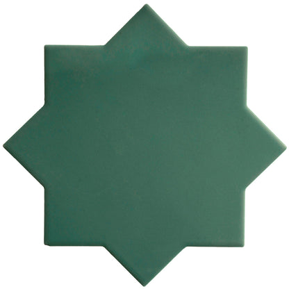 Sage Green 7x7 Matte Star Porcelain Tile (34 pack, 5.31 sq ft/case)
