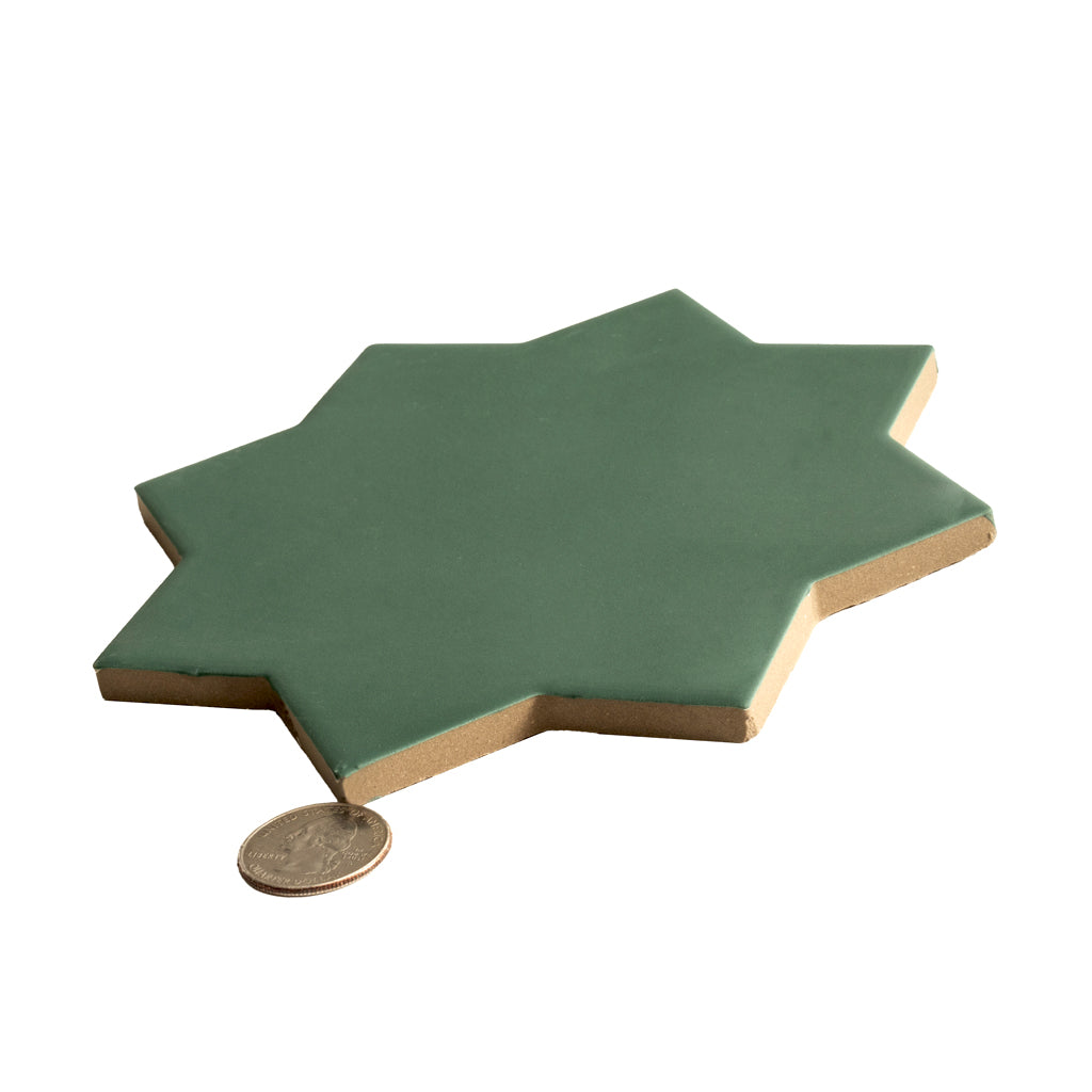 Sage Green 7x7 Matte Star Porcelain Tile (34 pack, 5.31 sq ft/case)