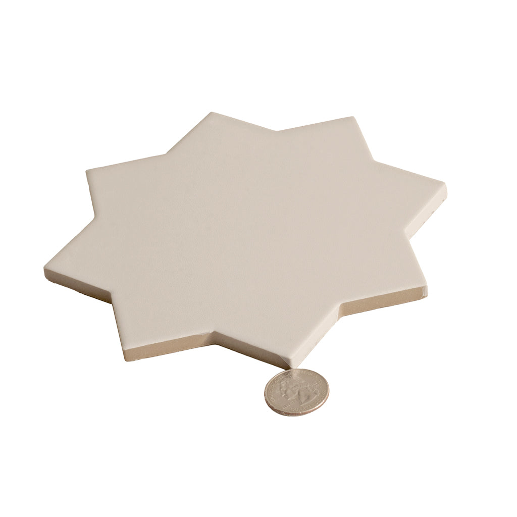 Light Gray 7x7 Matte Star Porcelain Tile (34 pack, 5.31 sq ft/case)