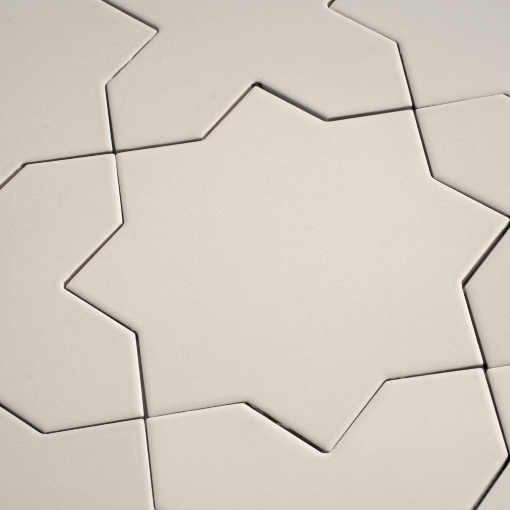 Light Gray 7x7 Matte Star Porcelain Tile (34 pack, 5.31 sq ft/case)