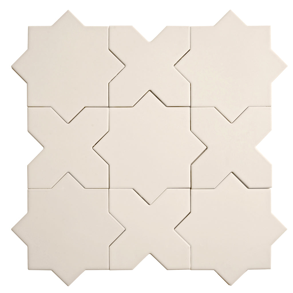 Light Gray 7x7 Matte Star Porcelain Tile (34 pack, 5.31 sq ft/case)