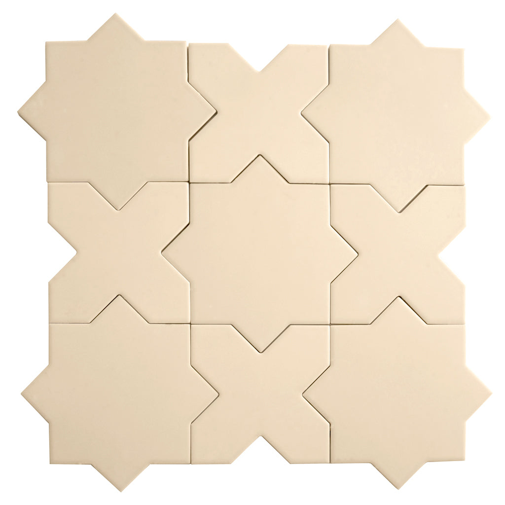 Ecru Taupe 7x7 Matte Star Porcelain Tile (34 pack, 5.31 sq ft/case)