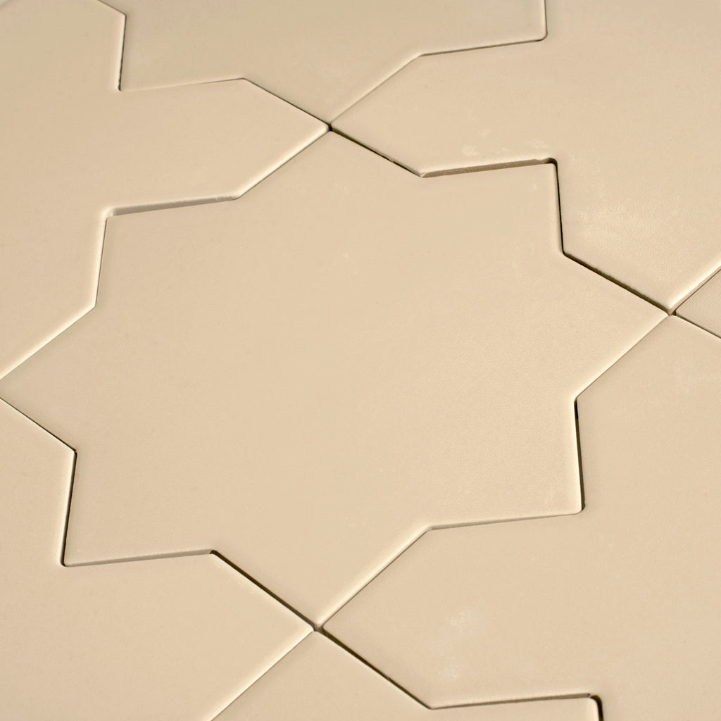 Ecru Taupe 7x7 Matte Star Porcelain Tile (34 pack, 5.31 sq ft/case)