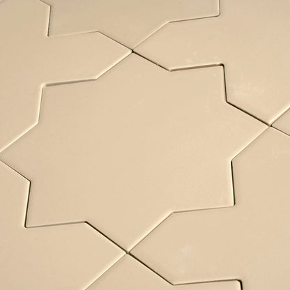 Ecru Taupe 7x7 Matte Star Porcelain Tile (34 pack, 5.31 sq ft/case)