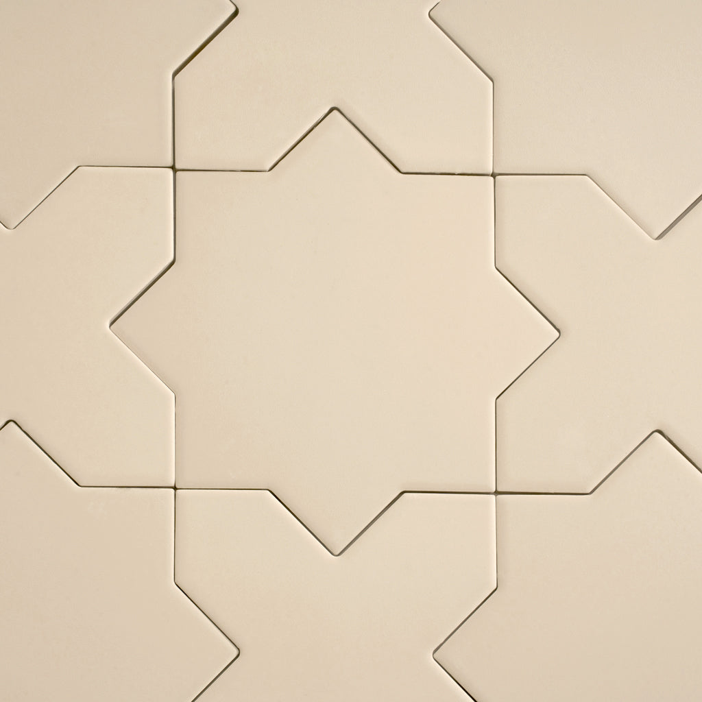 Ecru Taupe 7x7 Matte Star Porcelain Tile (34 pack, 5.31 sq ft/case)