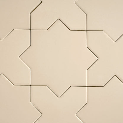 Ecru Taupe 7x7 Matte Star Porcelain Tile (34 pack, 5.31 sq ft/case) - Sample