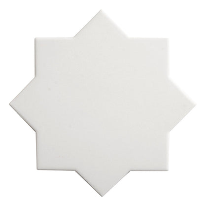Pure White 7x7 Matte Star Porcelain Tile (34 pack, 5.31 sq ft/case)