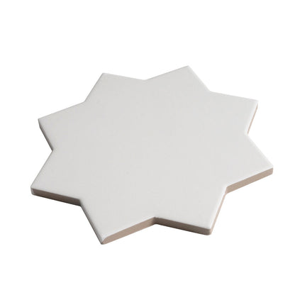 Pure White 7x7 Matte Star Porcelain Tile (34 pack, 5.31 sq ft/case)
