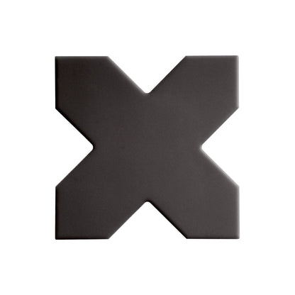 Graphite Black 5x5 Matte Cross Porcelain Tile (34 pack, 5.31 sq ft/case)