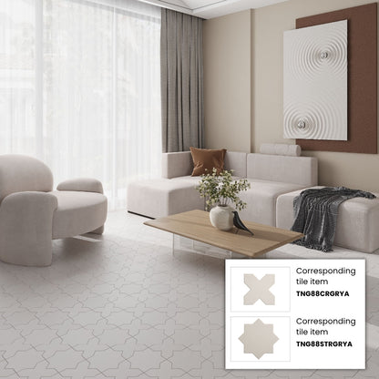 Light Gray 5x5 Matte Cross Porcelain Tile (34 pack, 5.31 sq ft/case)