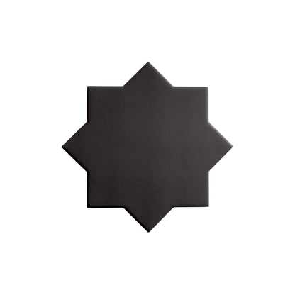 Graphite Black 7x7 Matte Star Porcelain Tile (34 pack, 5.31 sq ft/case)
