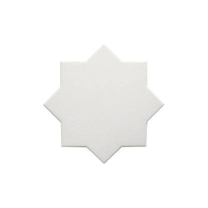Pure White 7x7 Matte Star Porcelain Tile (34 pack, 5.31 sq ft/case)