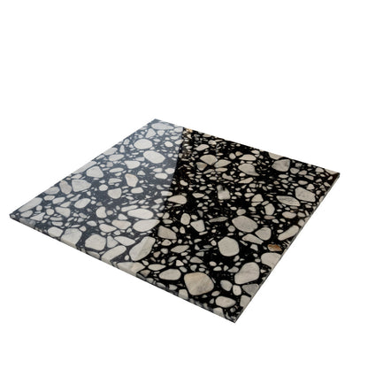 Jet Black 24x24 Polished Square Terrazzo Large Format Tile (4 pack, 15.5 sq ft/case) - Sample