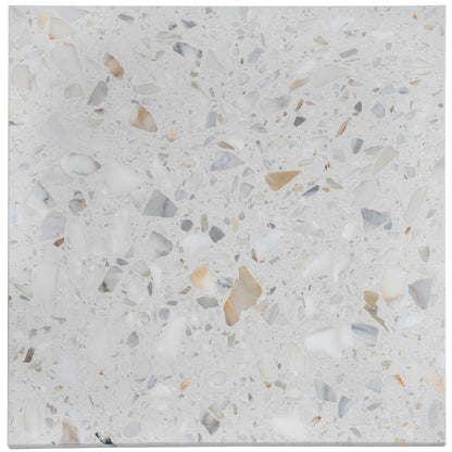 White Gold 24x24 Honed Square Terrazzo Large Format Tile (2 pack, 7.75 sq ft/case) - Sample