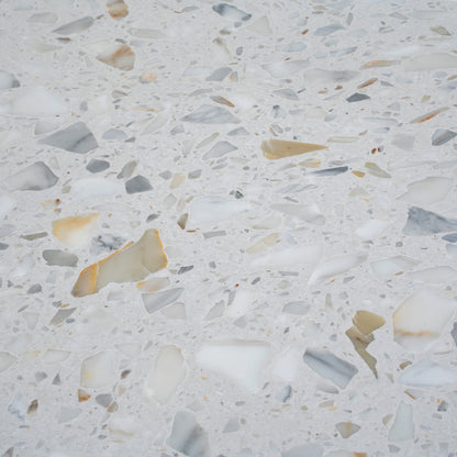 White Gold 24x24 Honed Square Terrazzo Large Format Tile (2 pack, 7.75 sq ft/case)