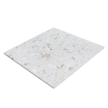 White Gold 24x24 Honed Square Terrazzo Large Format Tile (2 pack, 7.75 sq ft/case) - Sample