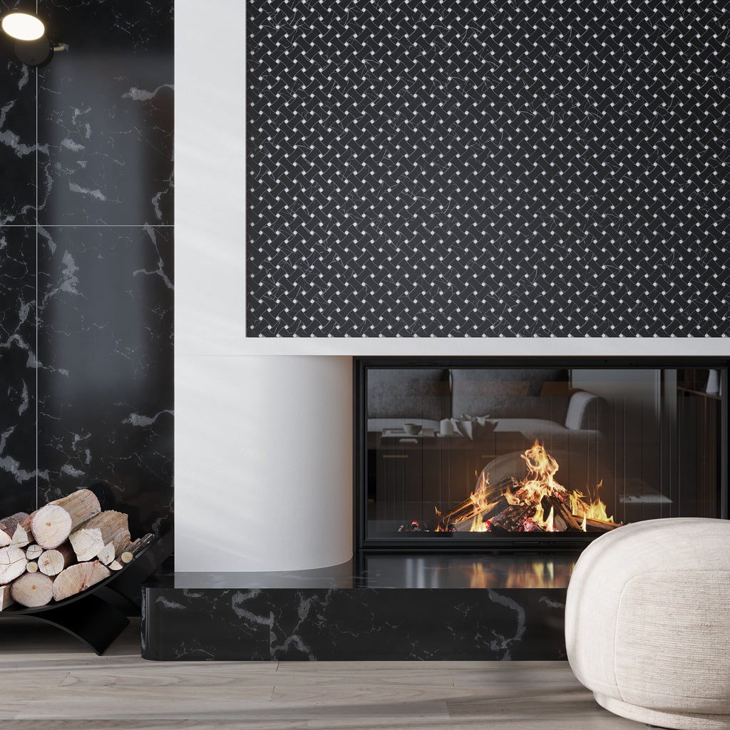 Eastern Black White 11x11 Honed Basketweave Marble Mosaic Tile (5 pack, 4.2 sq ft/case) - Sample