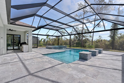 Talya Gray Marble Leather Finish Pavers (3 cm Thickness)