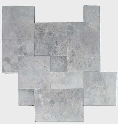 Talya Gray Marble Leather Finish Pavers (3 cm Thickness)