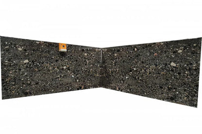Terrazo Black Conglomerate Bookmatching Polished Marble Slab