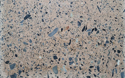 Terrazo Gold Conglomerate Bookmatching Polished Marble Slab