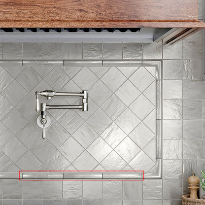 Light Gray 1.25x8 Matte Glossy Ceramic Bullnose Tile Trim (10 pack, 0.667 sq ft/case)