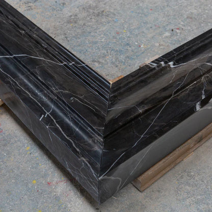 Toros Black Marble Hand-carved Fireplace Mantel Polished (L)49" (H)69"